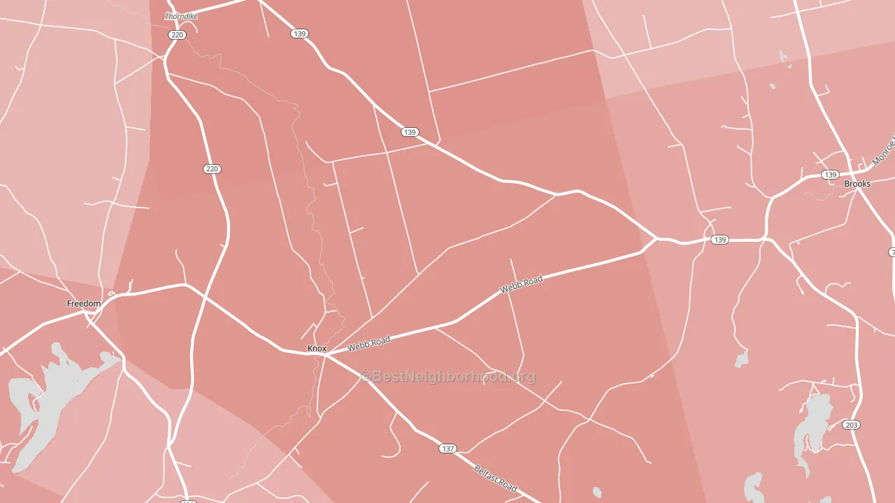 Thorndike, ME block-group political-lean map