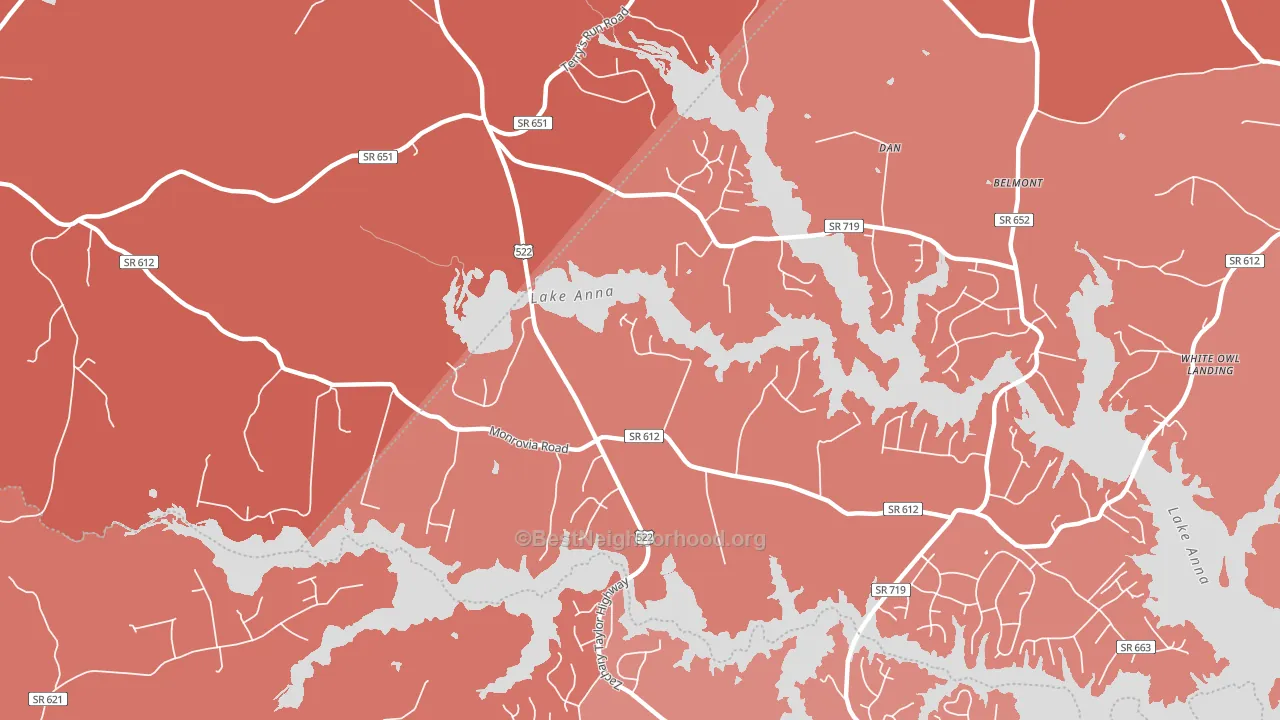 Thornhill, VA block-group political-lean map