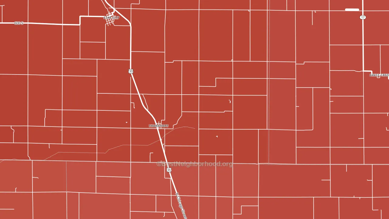 Thornhope, IN block-group political-lean map