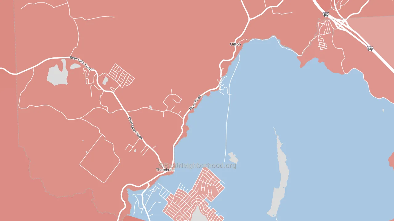 Thornhurst, PA block-group political-lean map