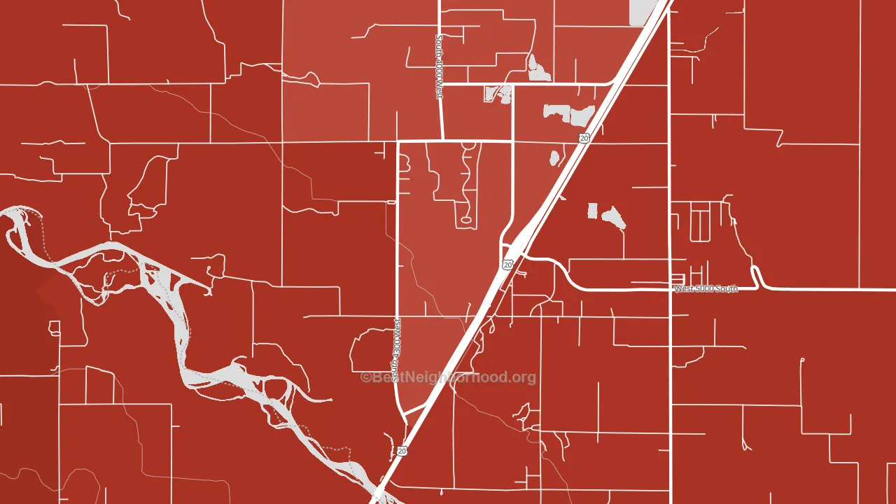 Thornton, ID block-group political-lean map
