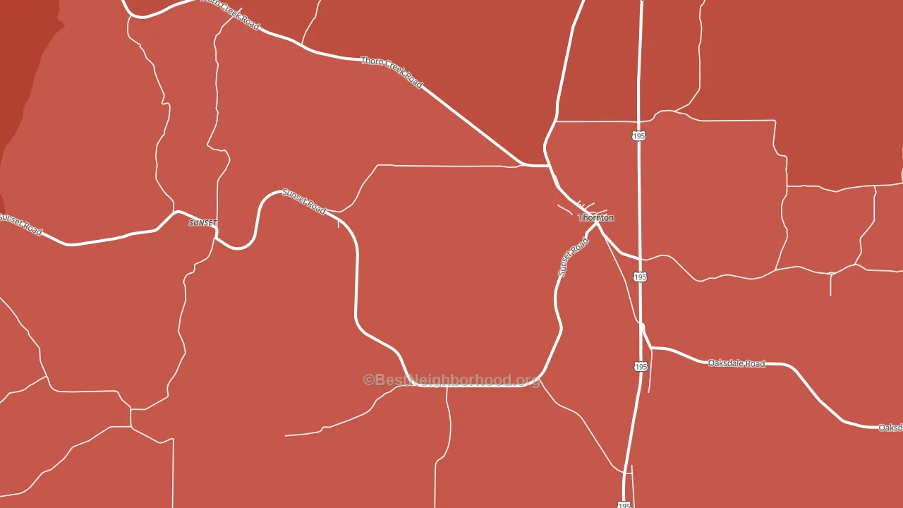 Thornton, WA block-group political-lean map