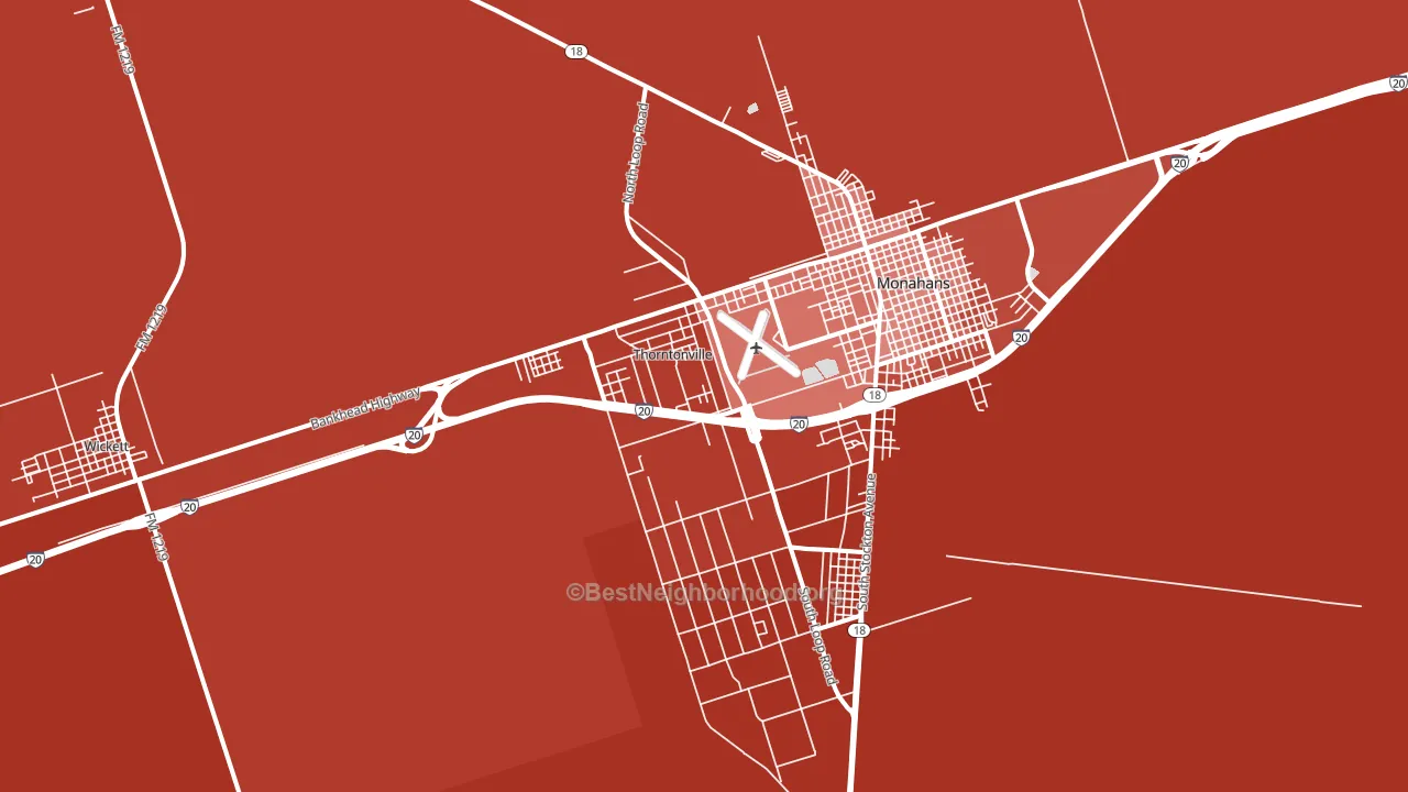 Thorntonville, TX block-group political-lean map