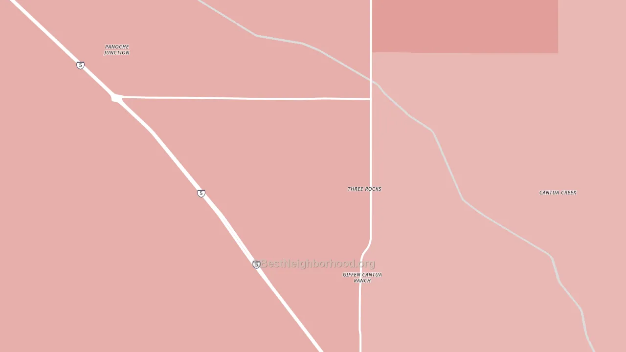 Three Rocks, CA block-group political-lean map