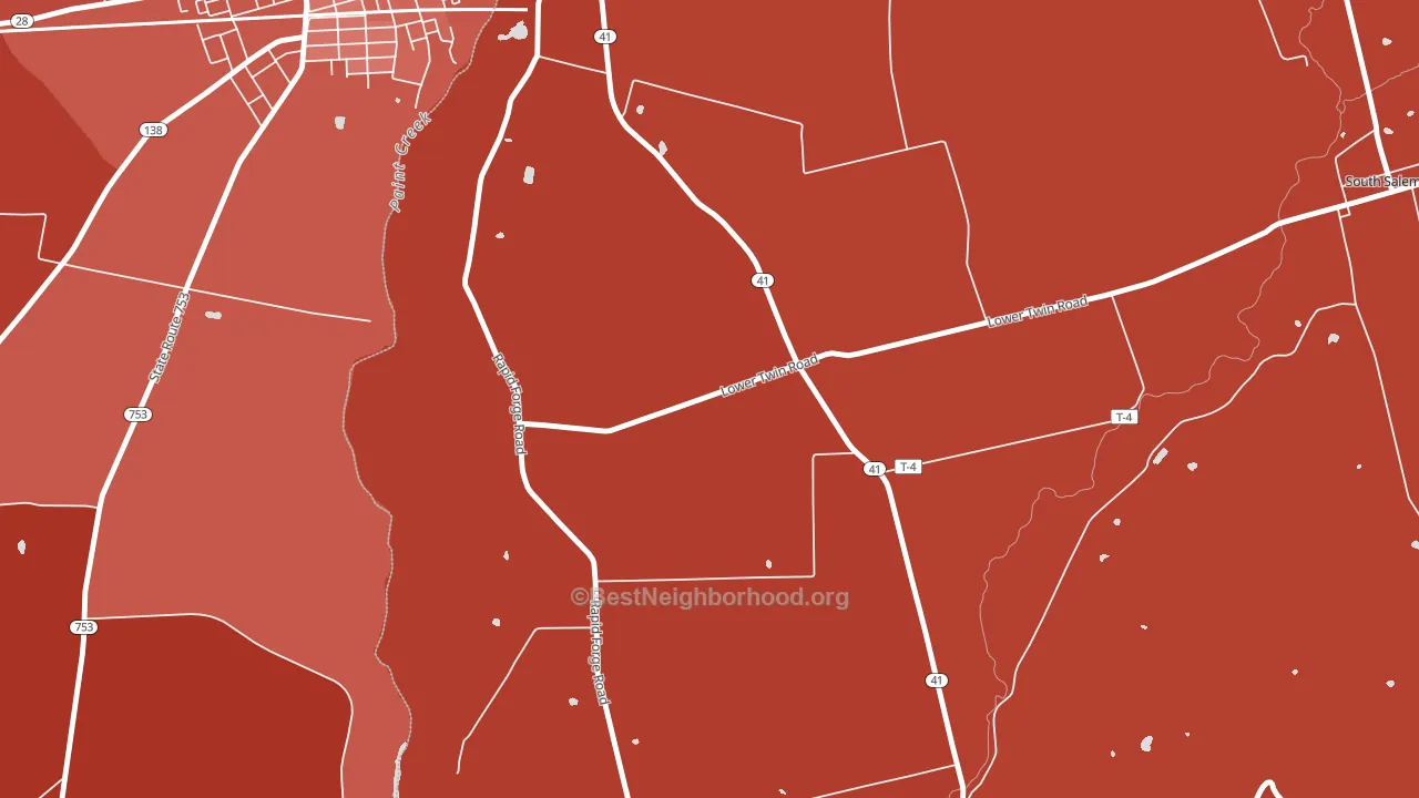 Thrifton, OH block-group political-lean map