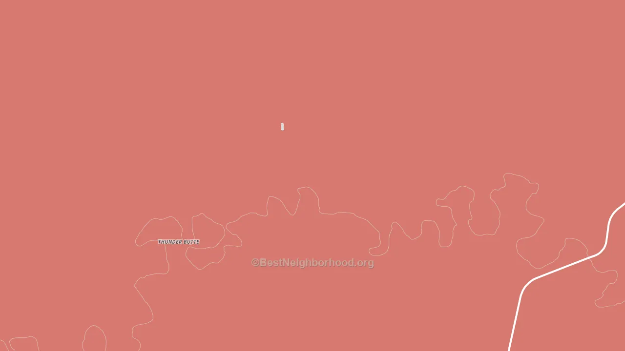 Thunder Butte, SD block-group political-lean map