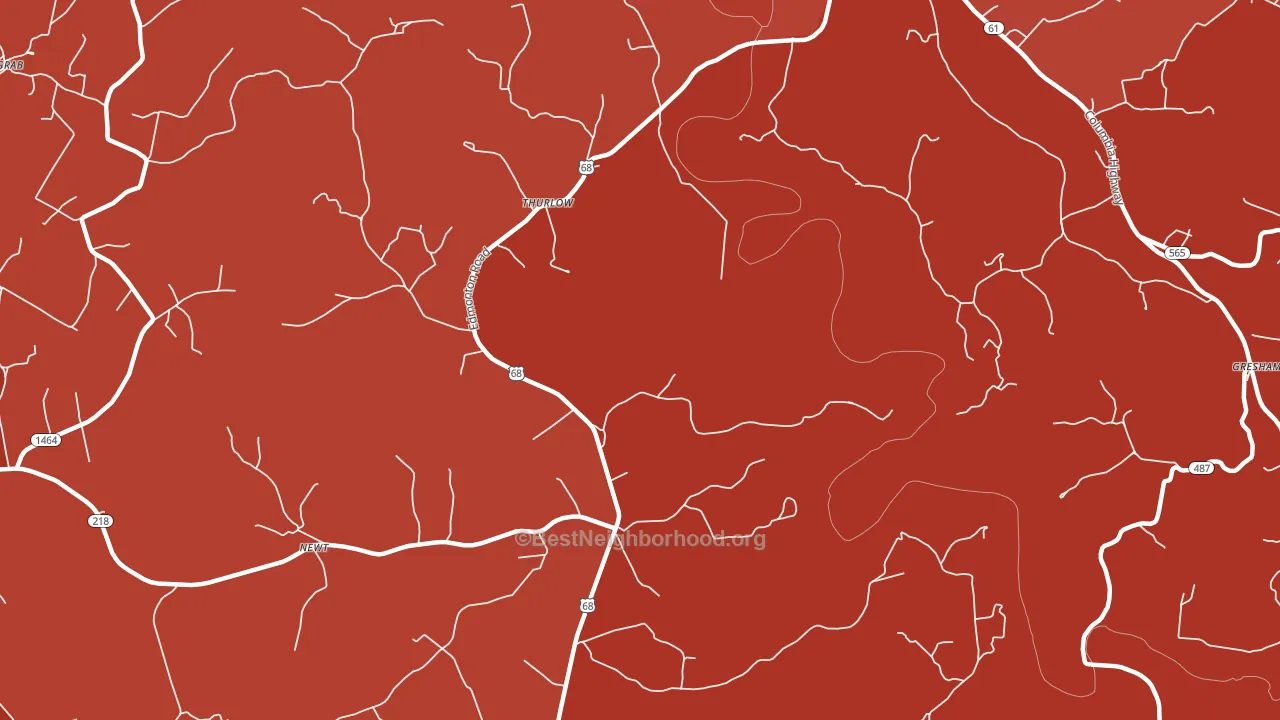 Thurlow, KY block-group political-lean map