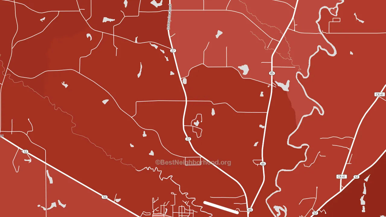 Thurston, AL block-group political-lean map