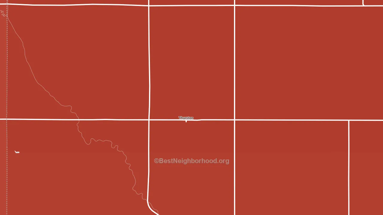 Thurston, NE block-group political-lean map