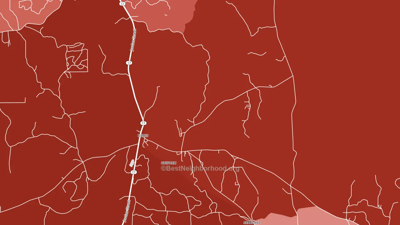 Tibbie, AL block-group political-lean map