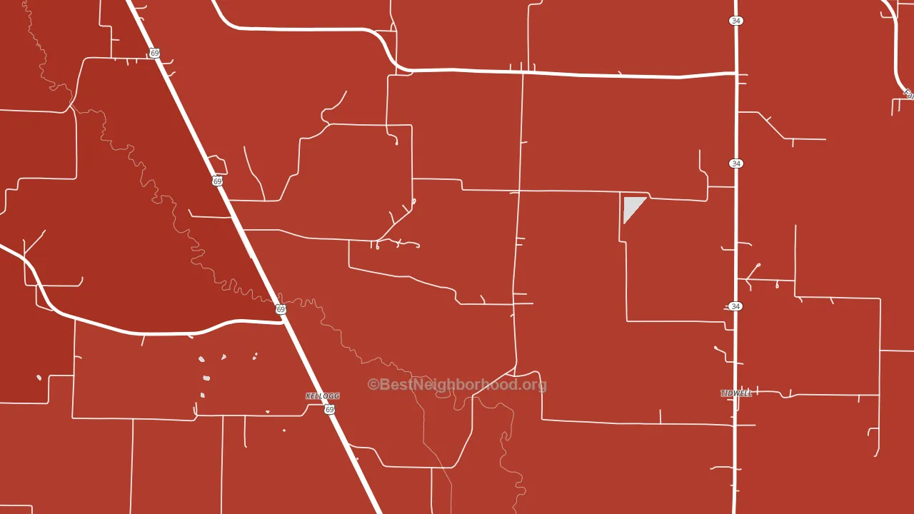 Tidwell, TX block-group political-lean map