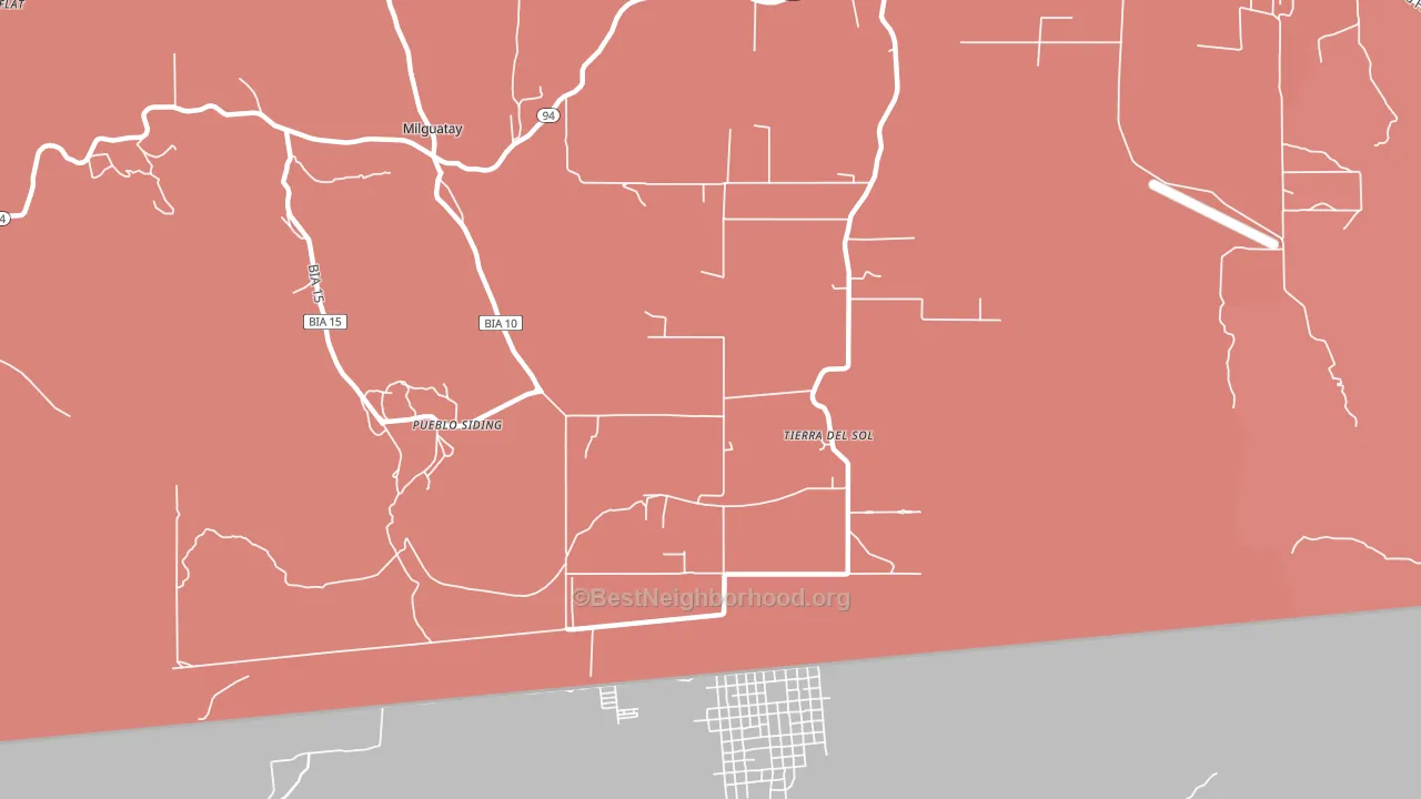 Tierra del Sol, CA block-group political-lean map