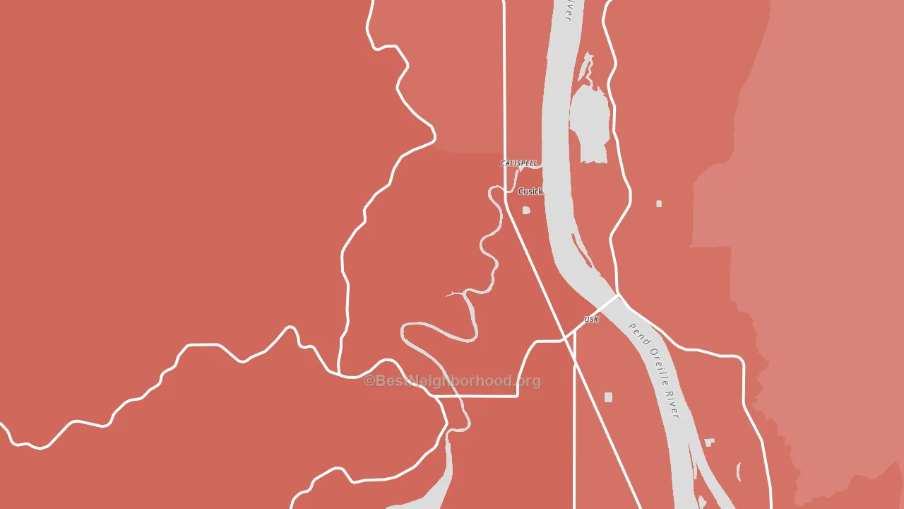 Tiger, WA block-group political-lean map
