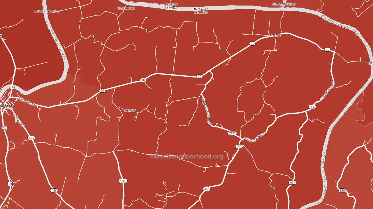 Tiline, KY block-group political-lean map