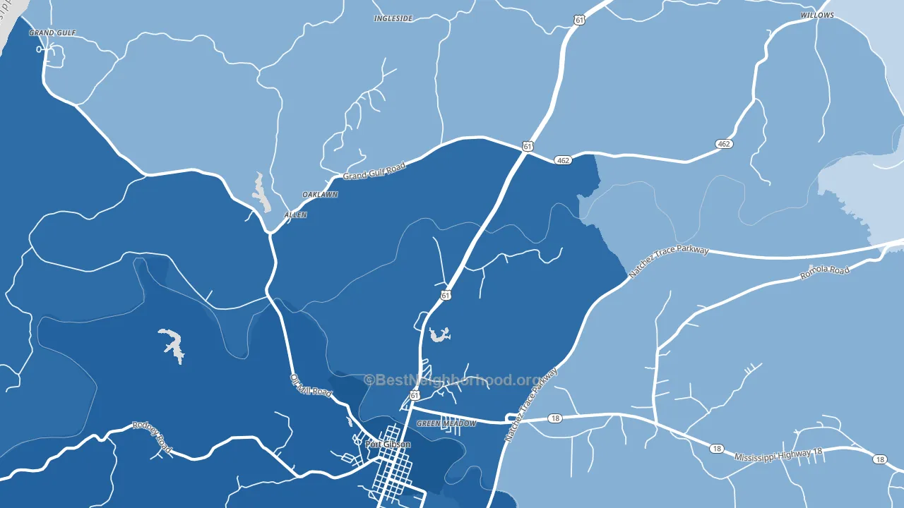 Tillman, MS block-group political-lean map
