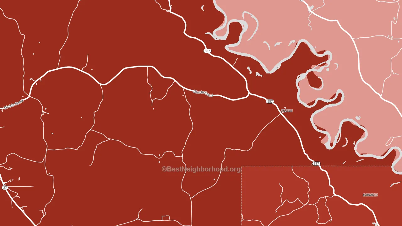 Tilton, MS block-group political-lean map