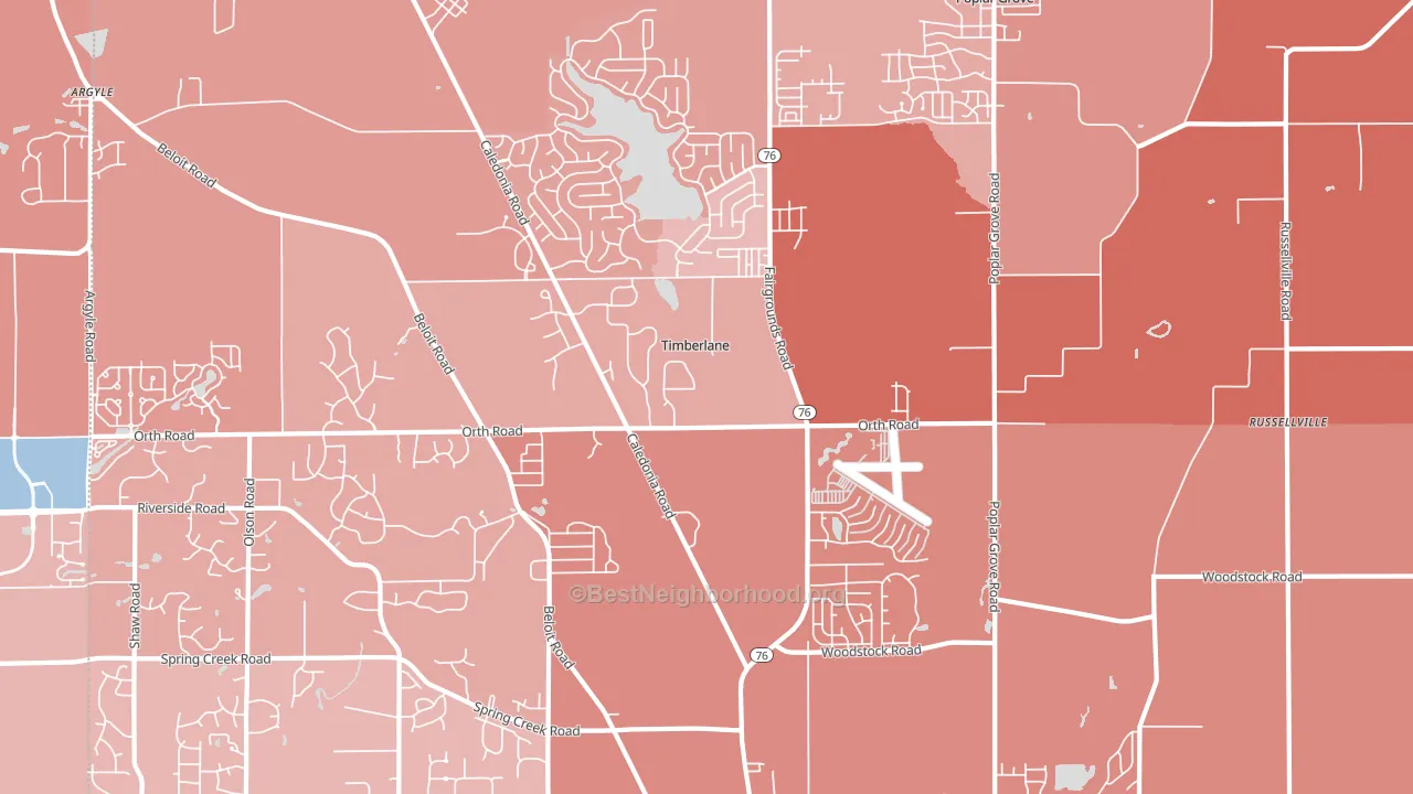 Timberlane, IL block-group political-lean map
