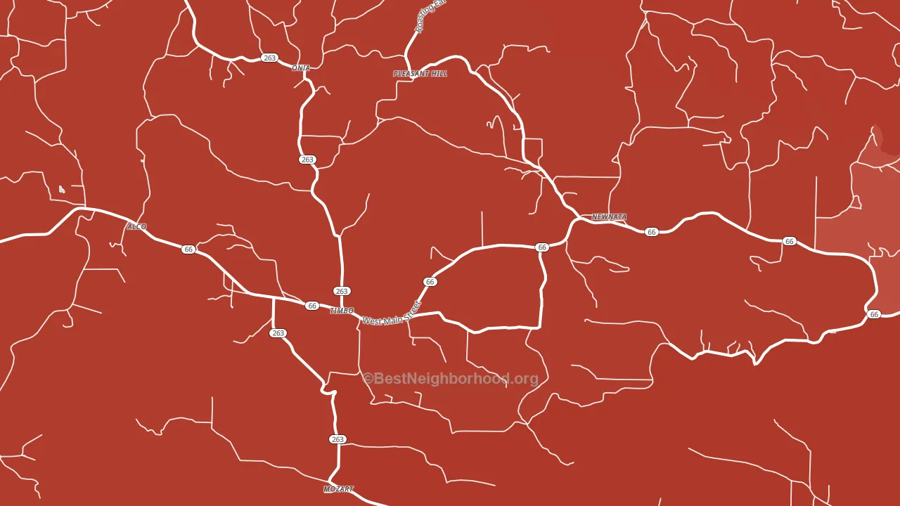 Timbo, AR block-group political-lean map