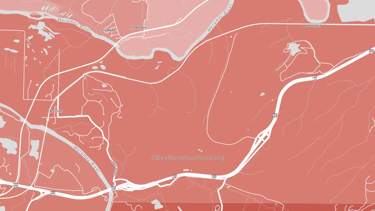 Times Beach, MO block-group political-lean map