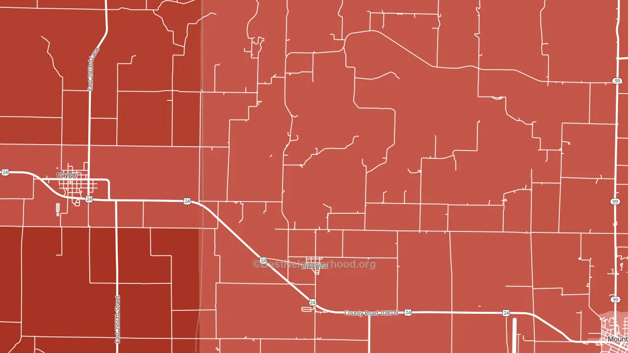 Timewell, IL block-group political-lean map