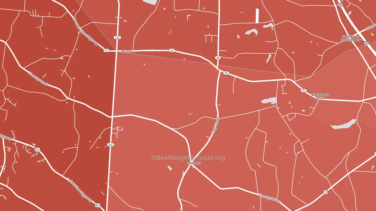 Timothy, NC block-group political-lean map