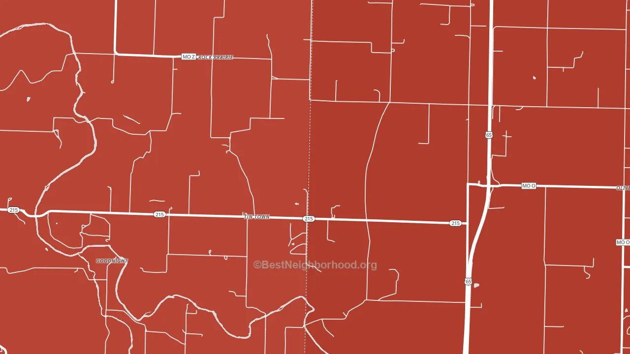 Tin Town, MO block-group political-lean map