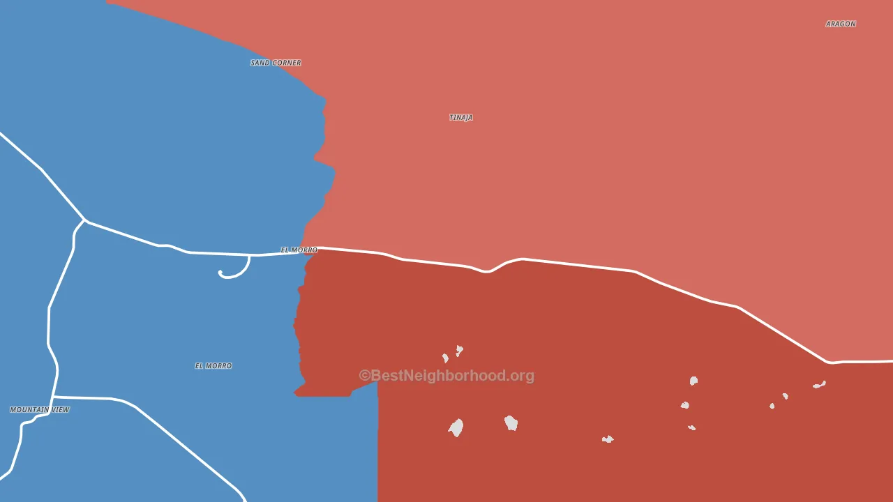 Tinaja, NM block-group political-lean map