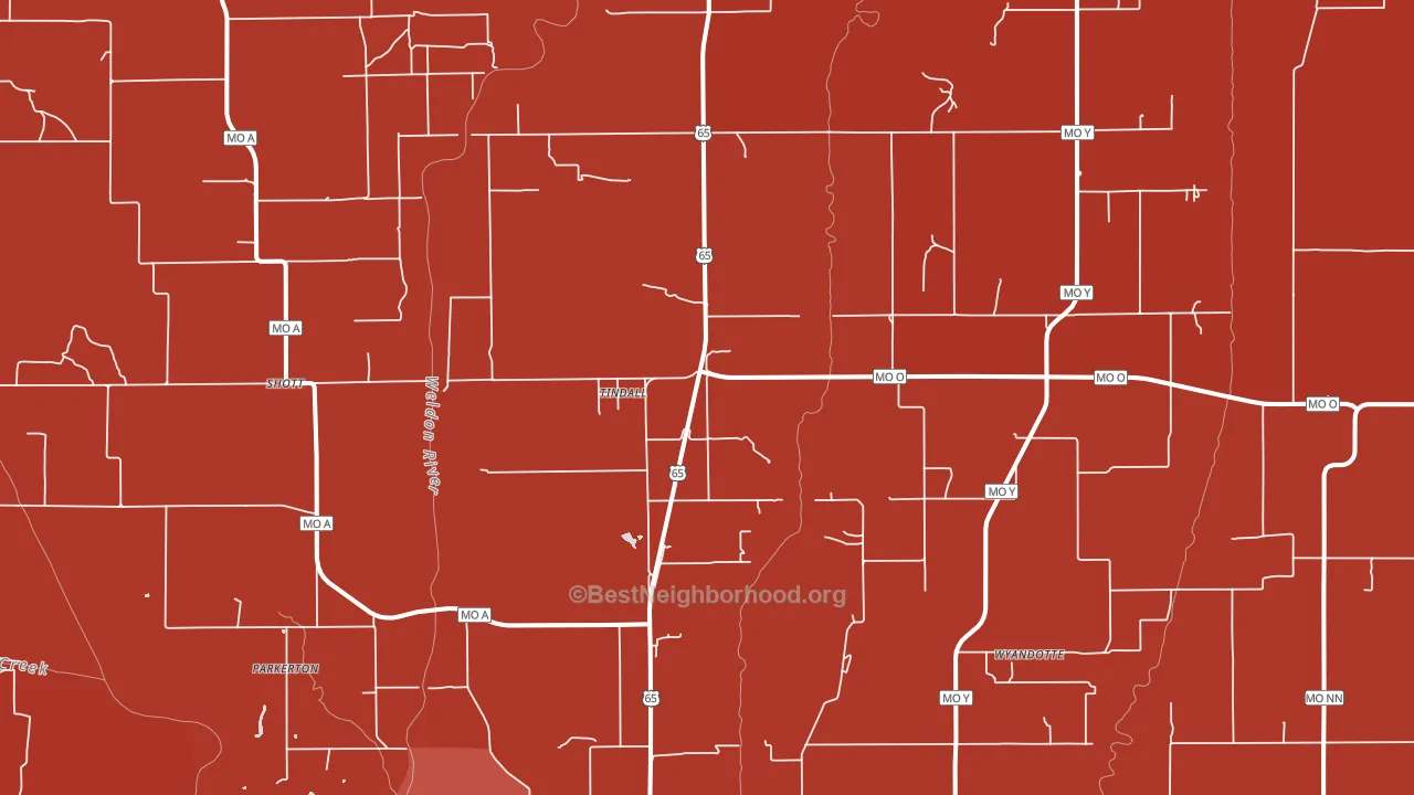 Tindall, MO block-group political-lean map