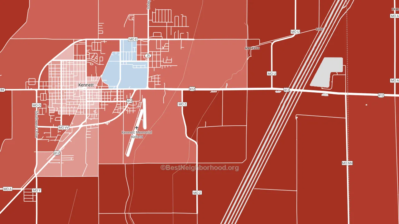 Tinkerville, MO block-group political-lean map