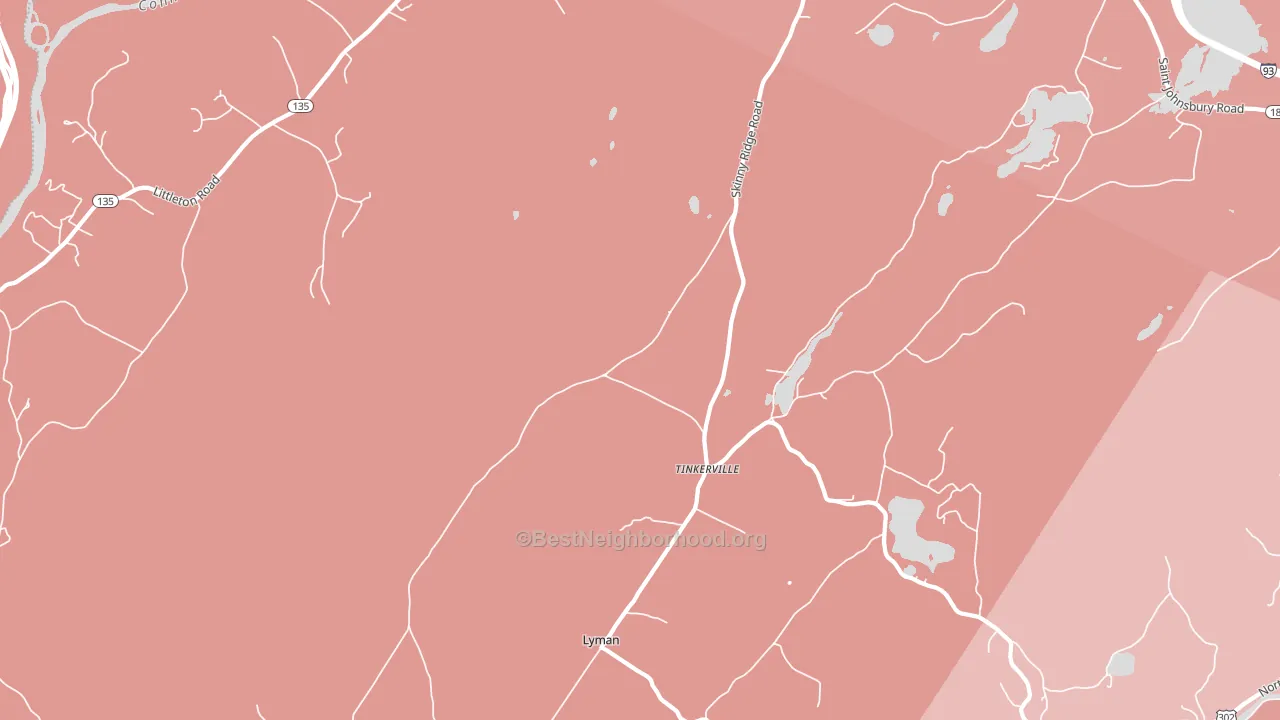 Tinkerville, NH block-group political-lean map