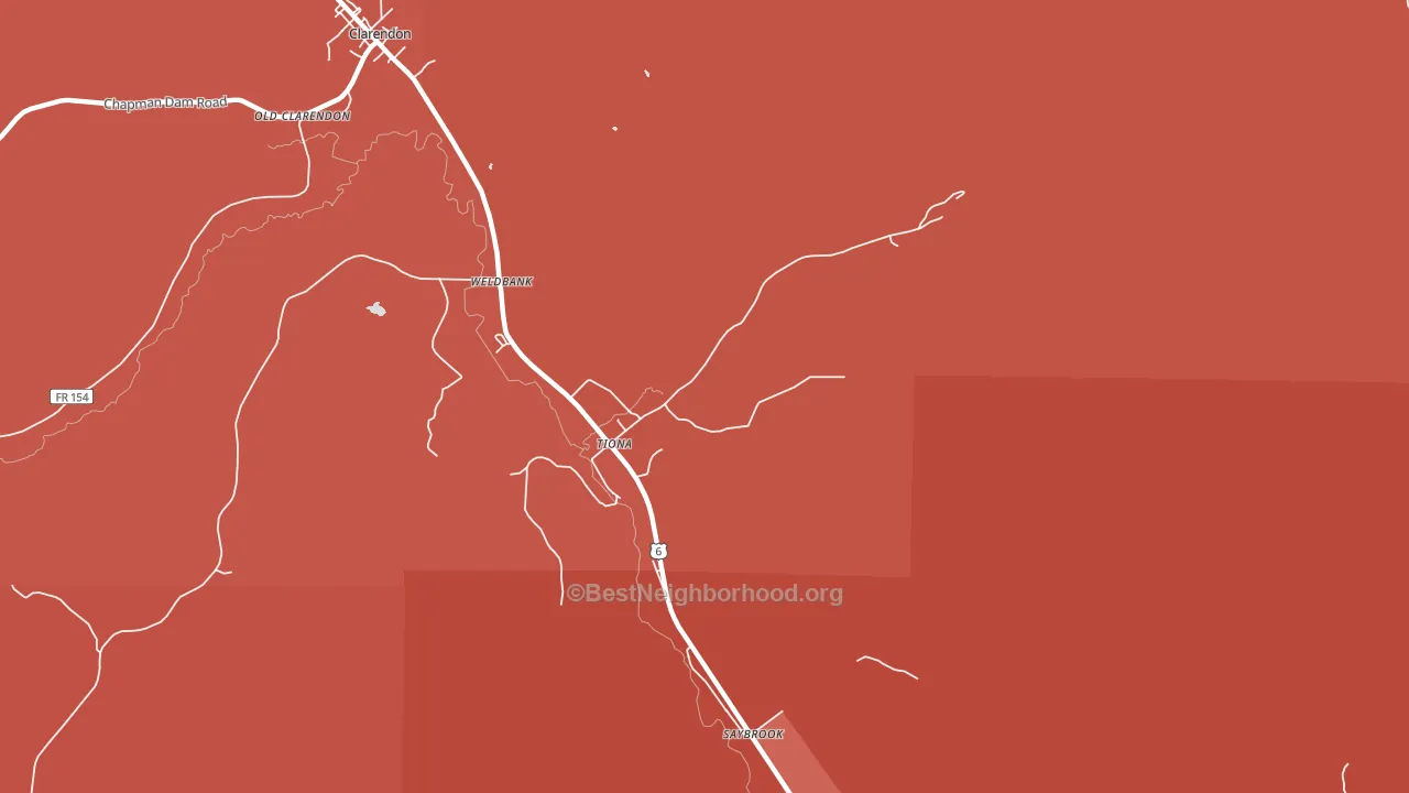 Tiona, PA block-group political-lean map