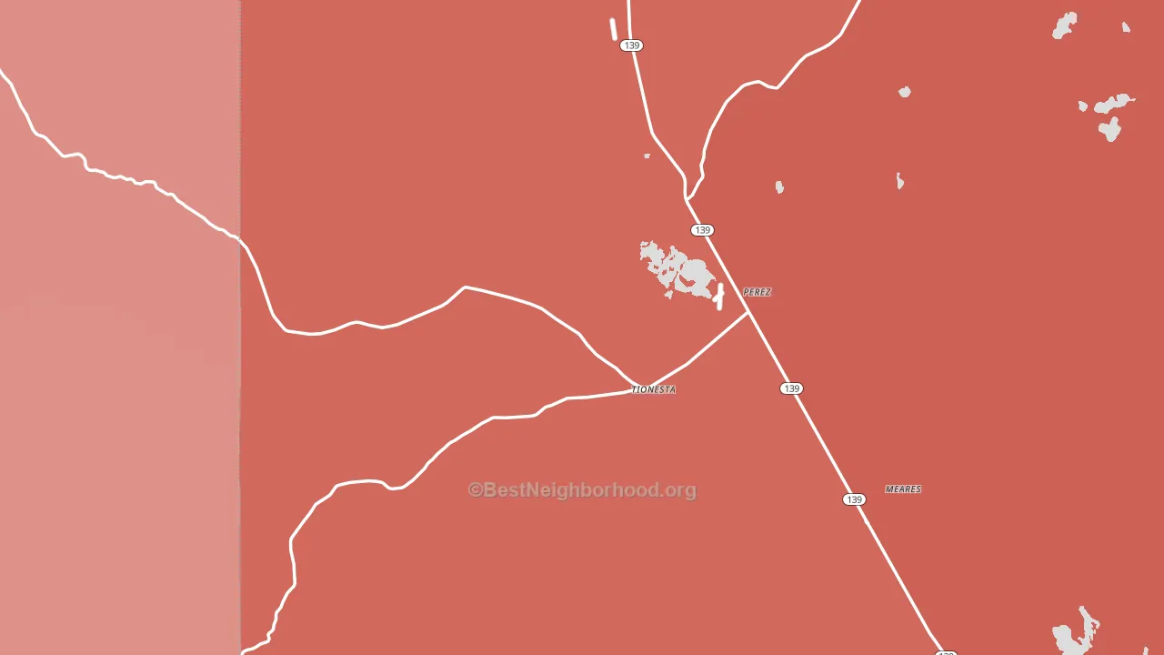 Tionesta, CA block-group political-lean map