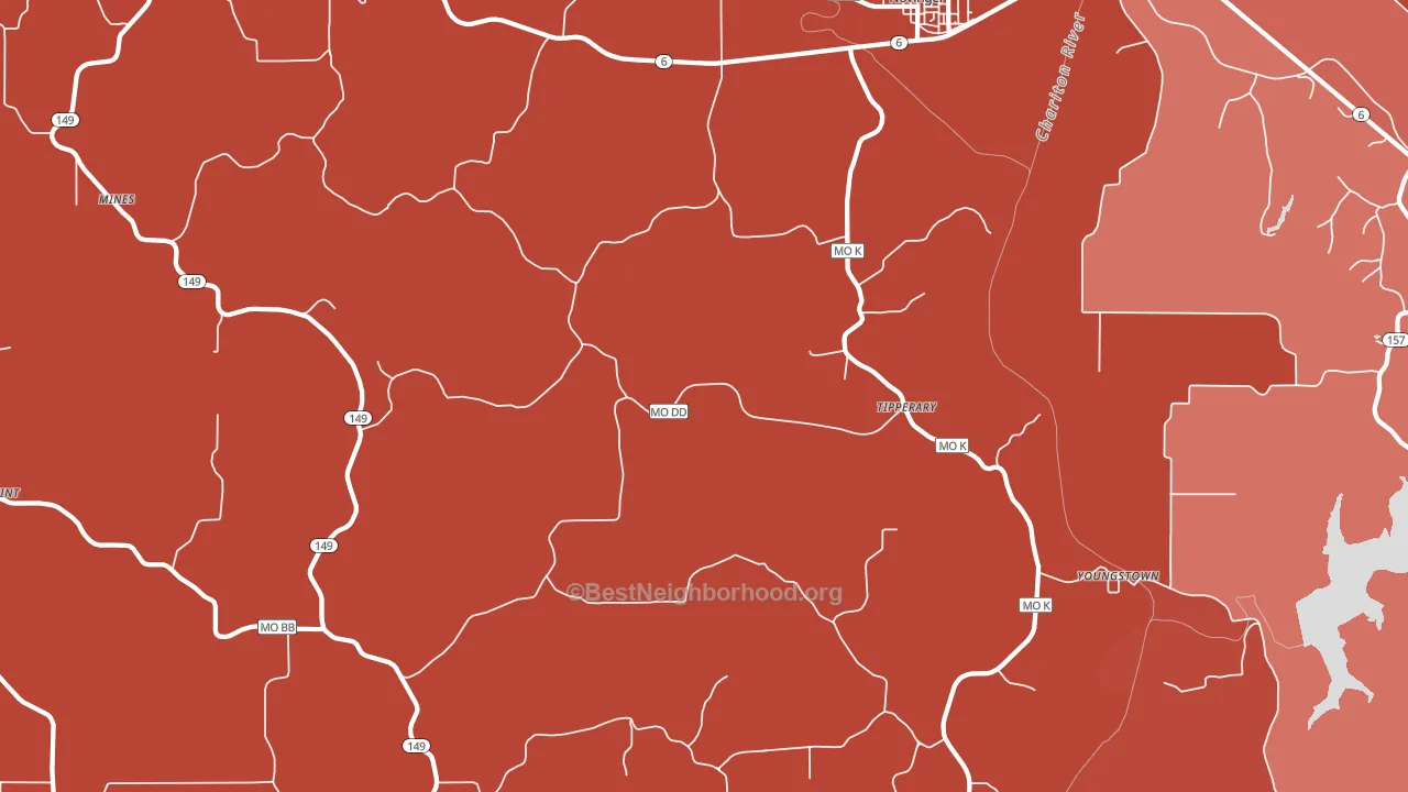 Tipperary, MO block-group political-lean map