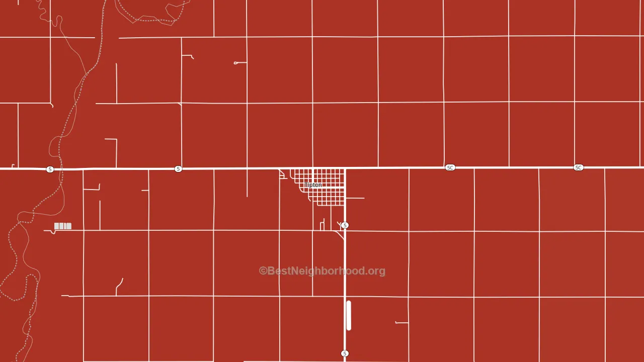 Tipton, OK block-group political-lean map