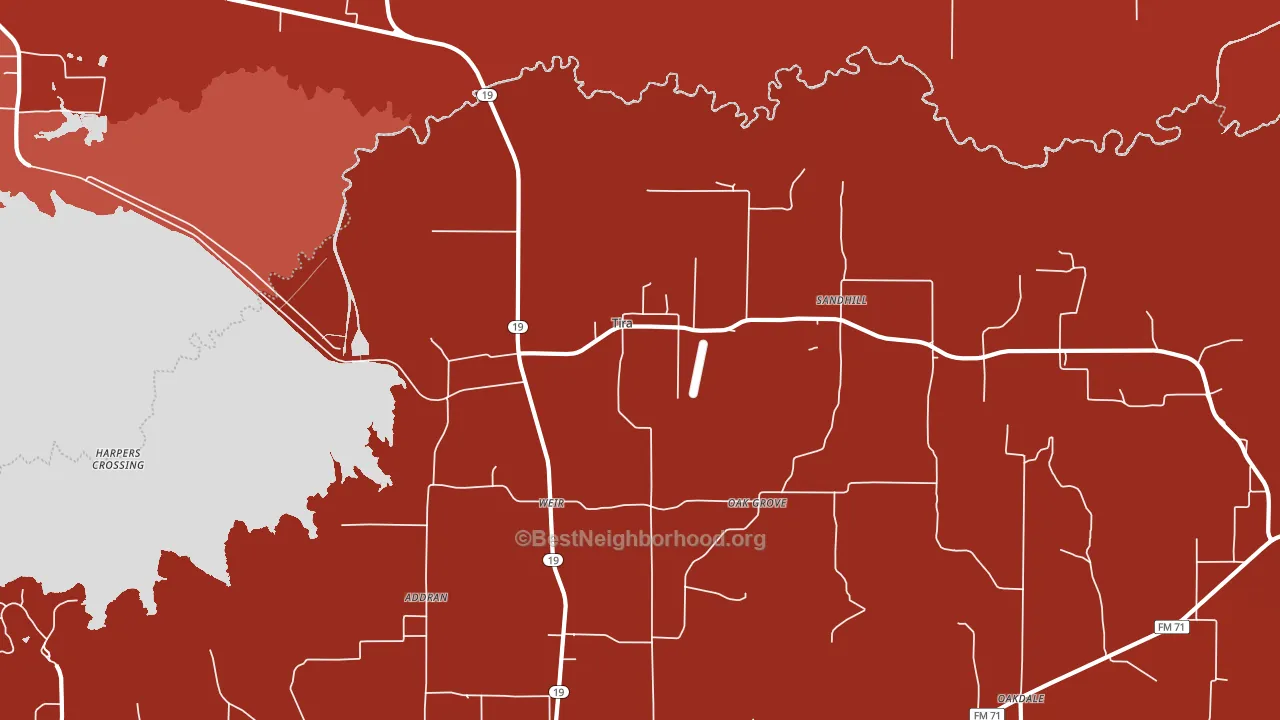 Tira, TX block-group political-lean map