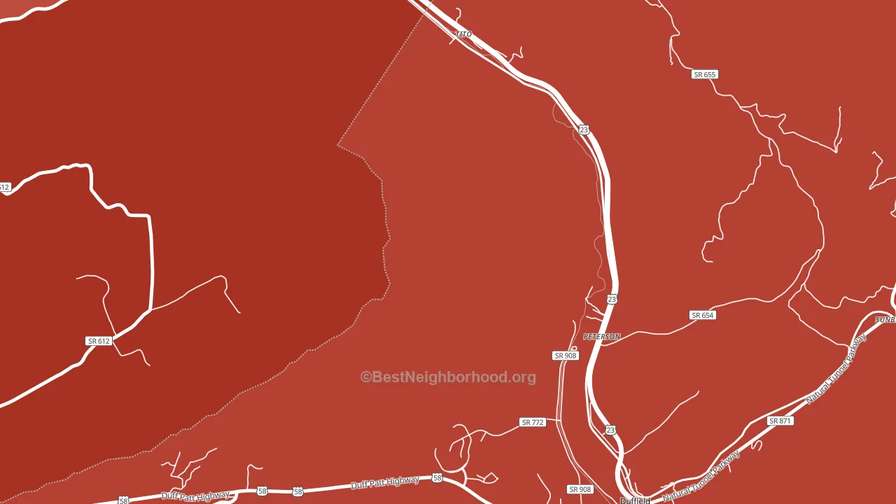 Tito, VA block-group political-lean map
