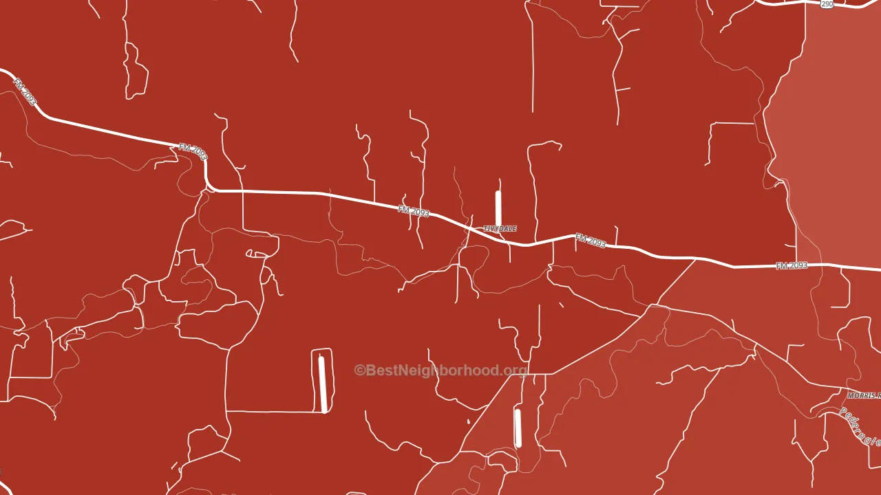 Tivydale, TX block-group political-lean map