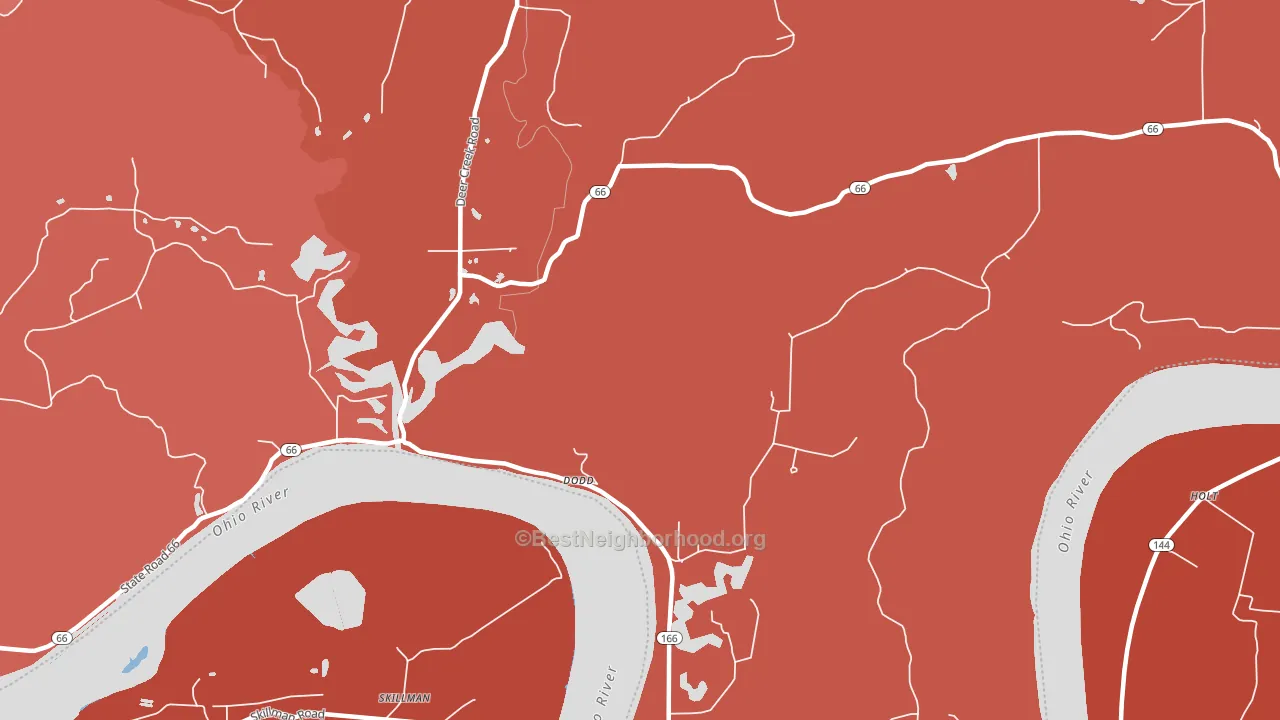 Tobinsport, IN block-group political-lean map