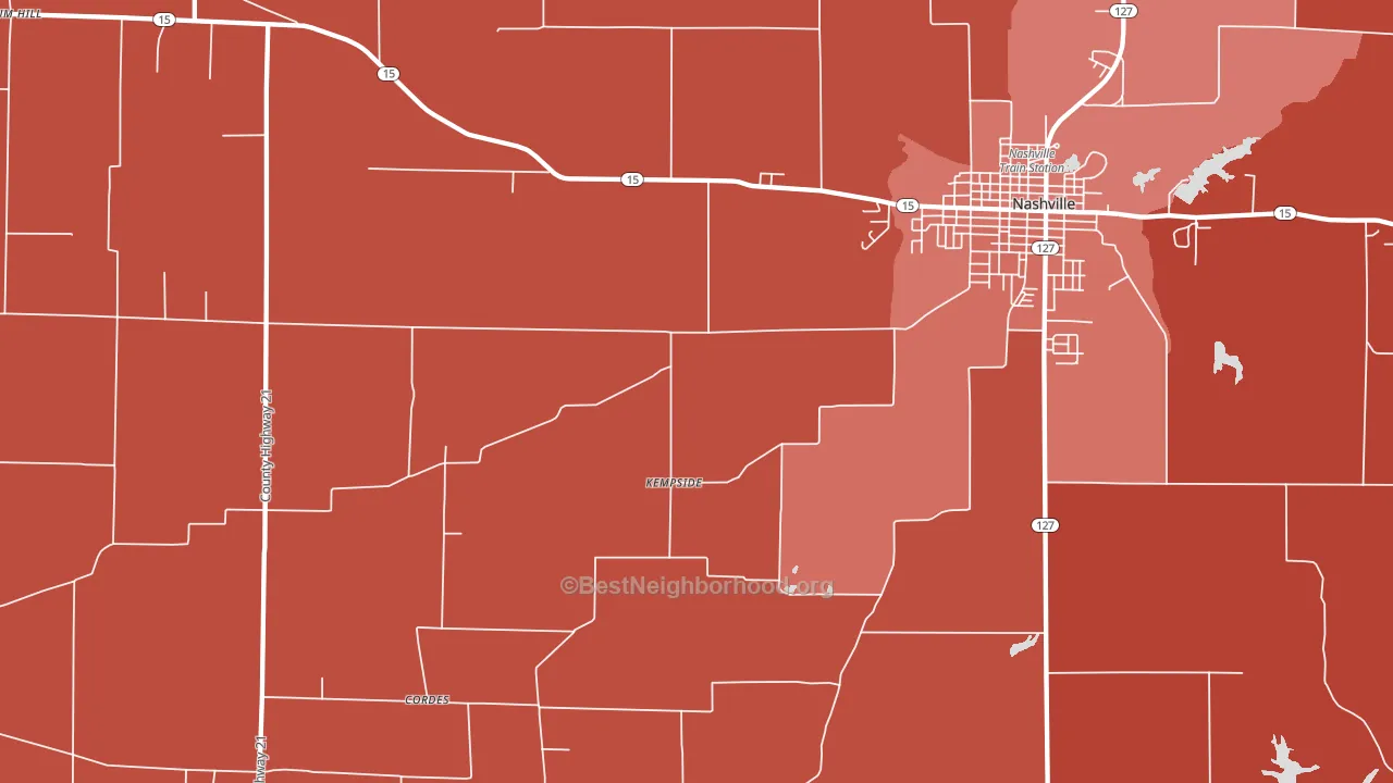 Todds Mill, IL block-group political-lean map