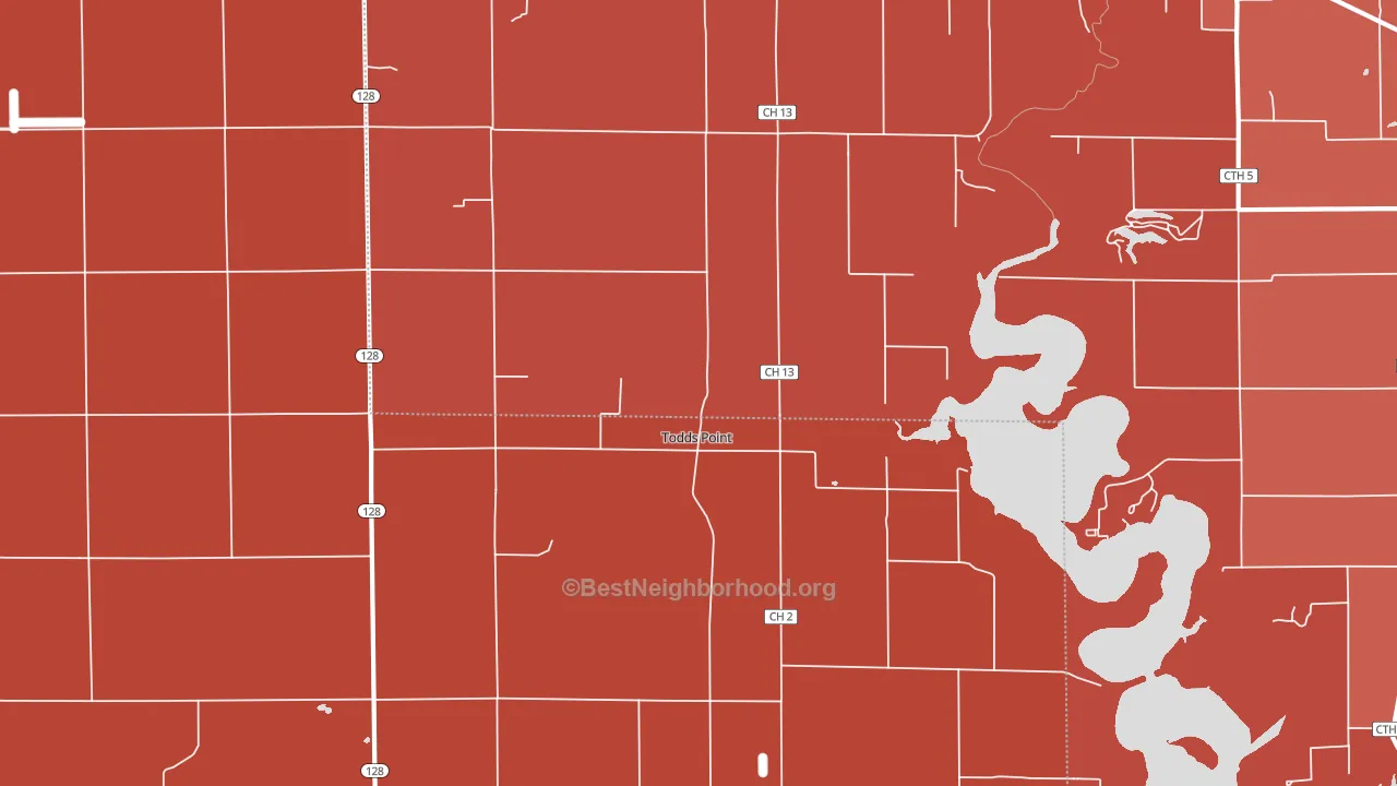 Todds Point, IL block-group political-lean map