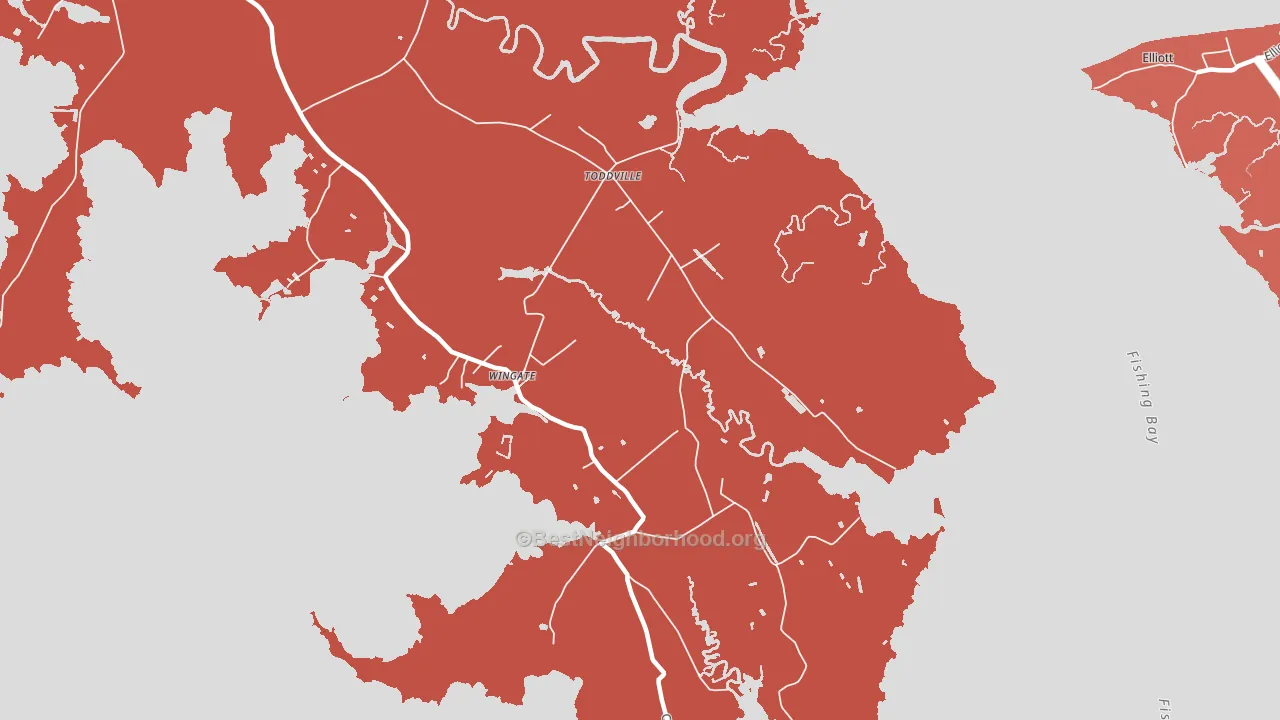Toddville, MD block-group political-lean map
