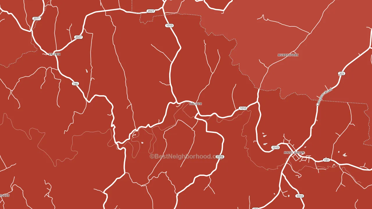 Toliver, KY block-group political-lean map
