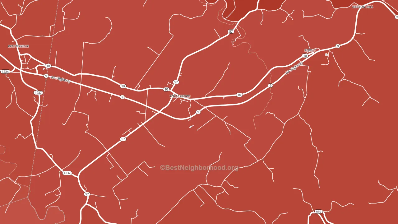 Tollesboro, KY block-group political-lean map