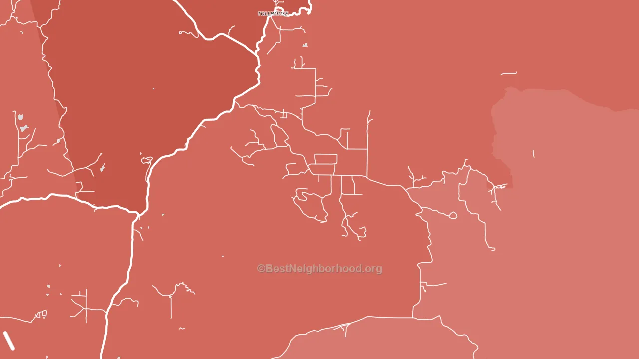 Tollhouse, CA block-group political-lean map