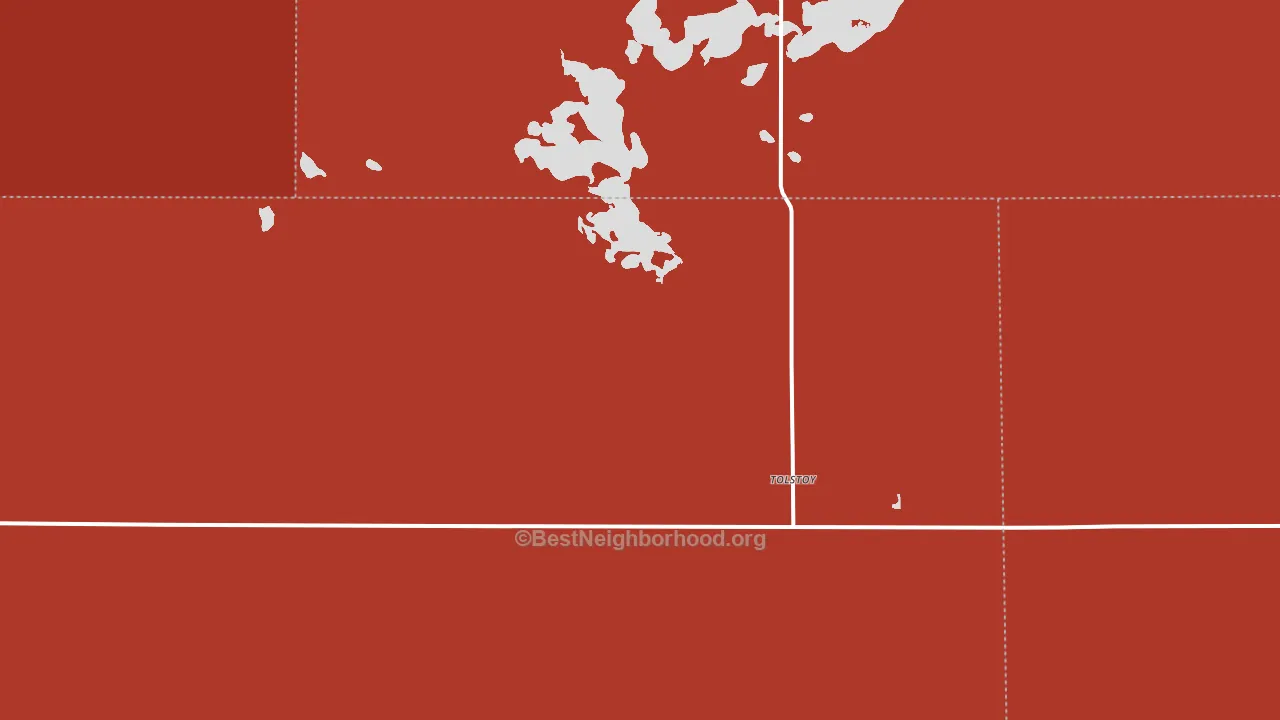 Tolstoy, SD block-group political-lean map