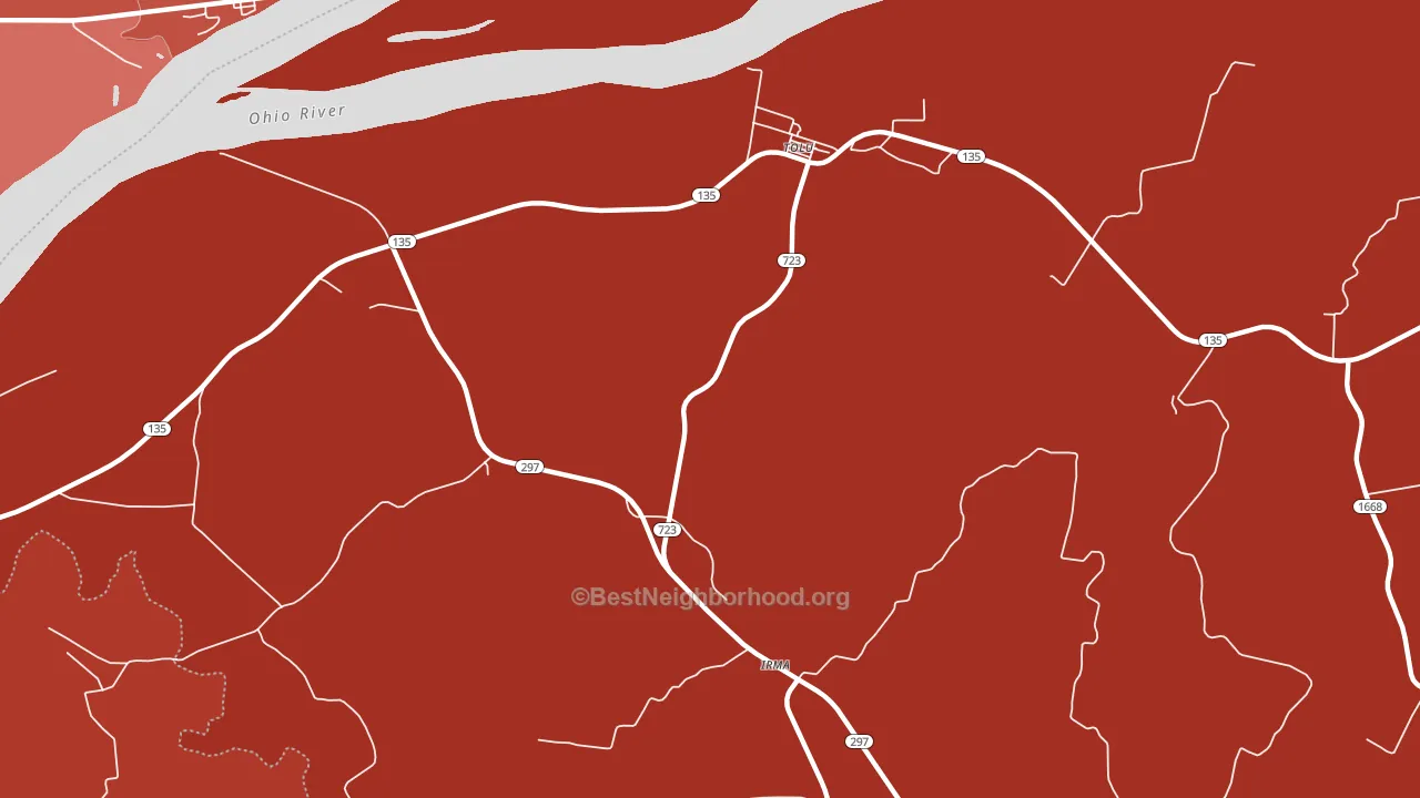 Tolu, KY block-group political-lean map