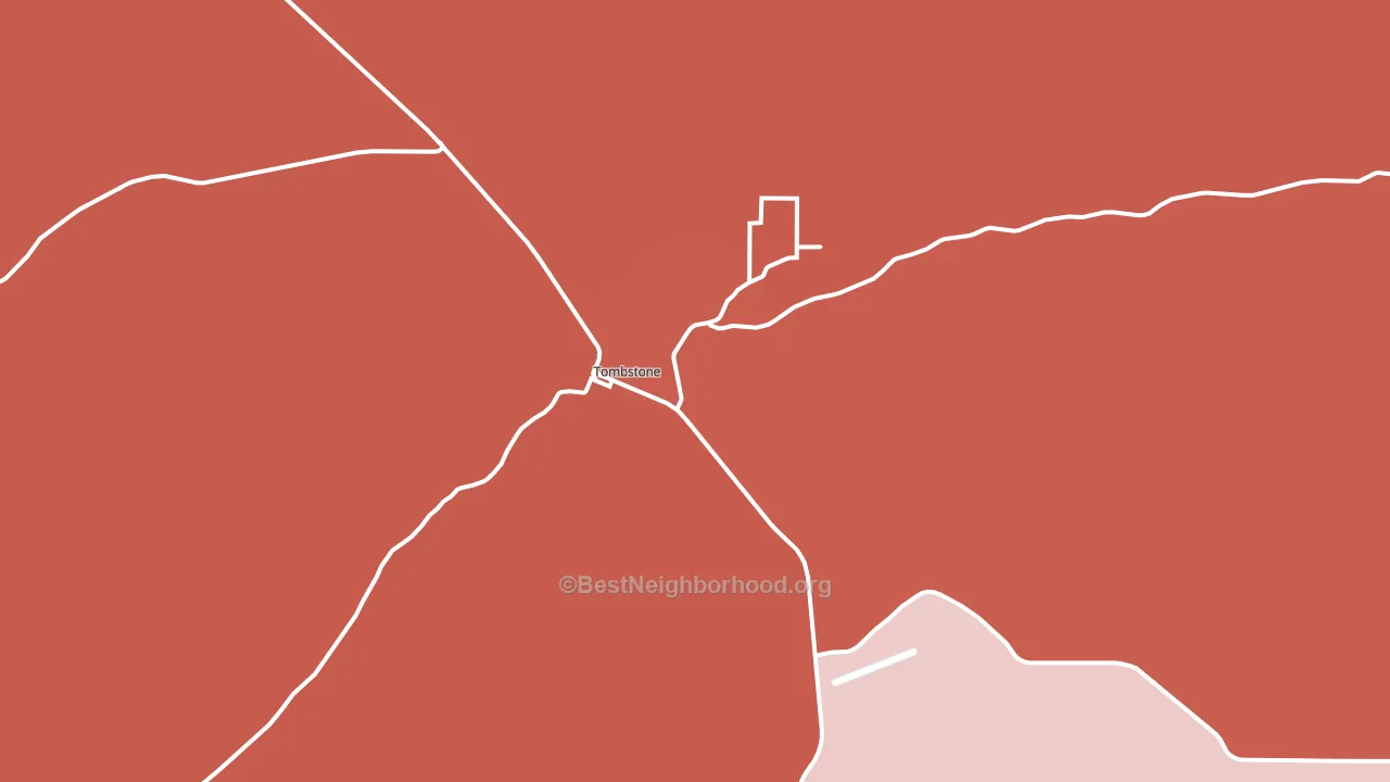 Tombstone, AZ block-group political-lean map