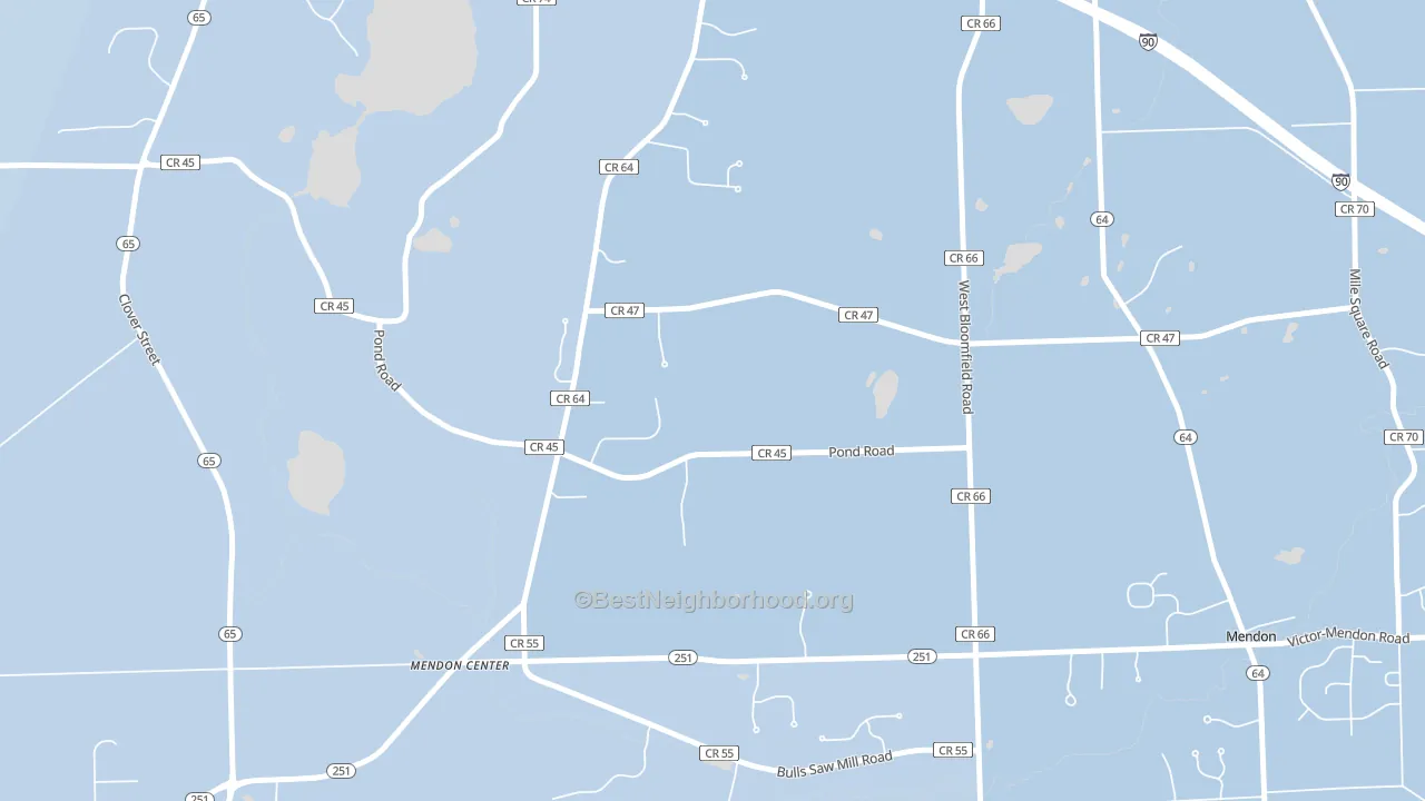 Tomlinson Corners, NY block-group political-lean map