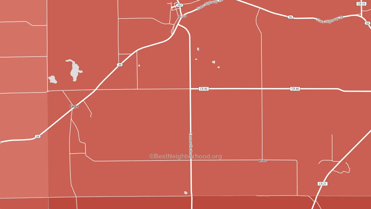 Tonawanda Indian Reservation, NY block-group political-lean map