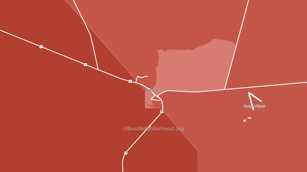 Tonopah, NV block-group political-lean map